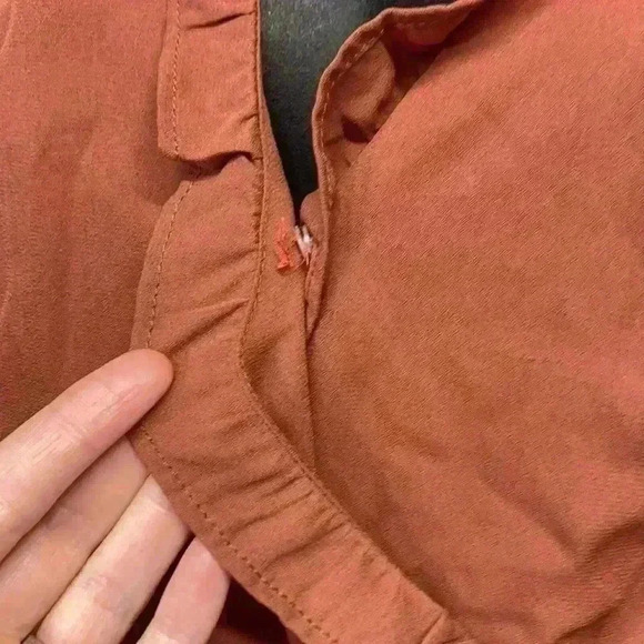 June and Hudson size medium rust colored wrap dress - Picture 8 of 11